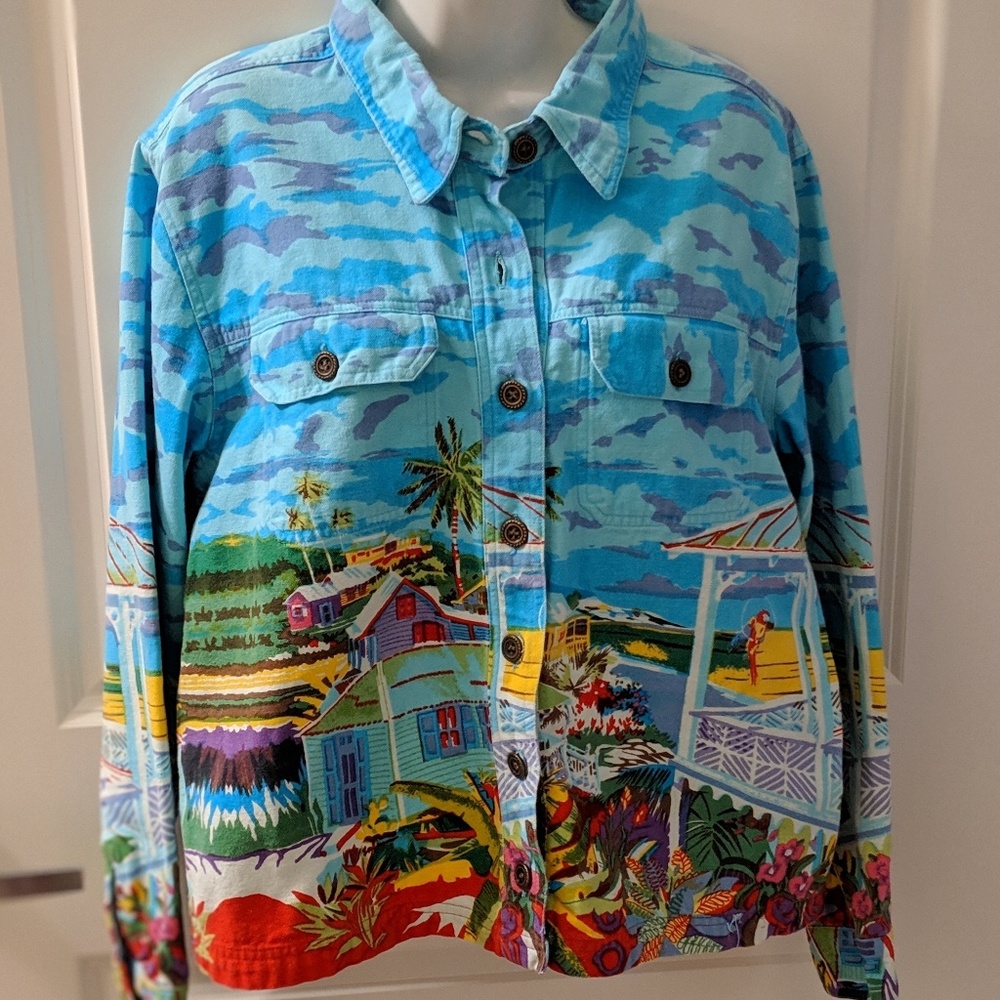 Anthropologie beach denim jacket